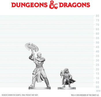 Dnd Unpainted Minis Goliath Barbarian & Halfling Rogue