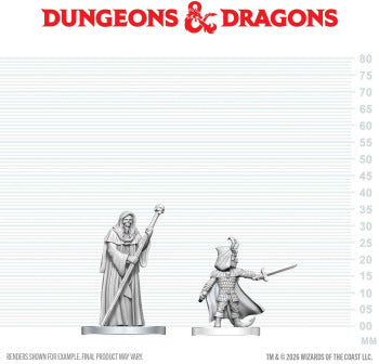 Dnd Unpainted Minis Cultist of Bhaal & Cultist of Myrkul