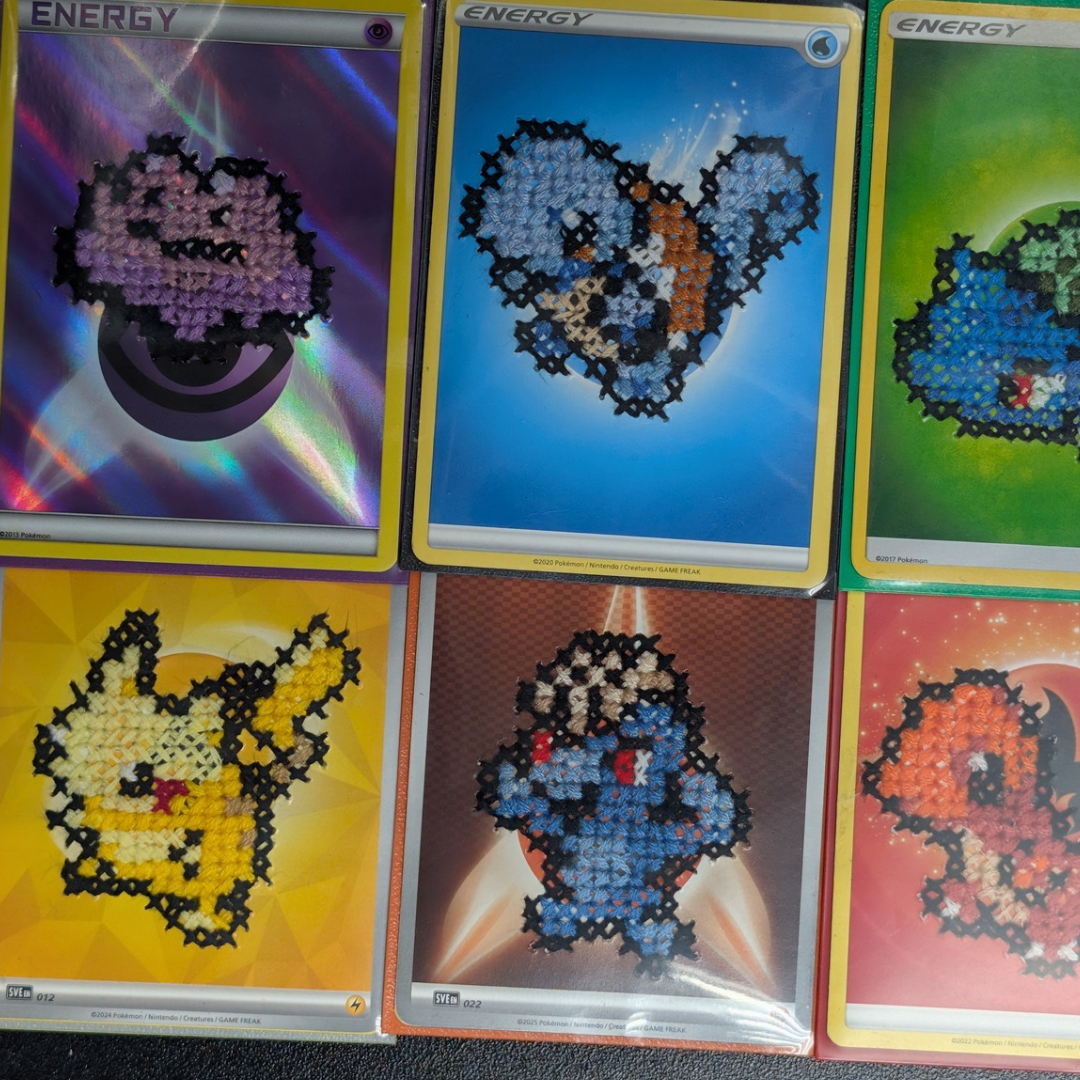 Embroidered Pokémon Art Cards