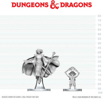 Dnd Unpainted Minis Gnome Warlock & Aasimar Wizard