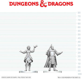 Dnd Unpainted Minis Knight & Mage Apprentice