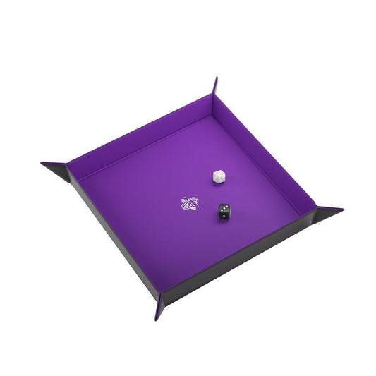 Magnetic Dice Tray: Square: Black / Purple