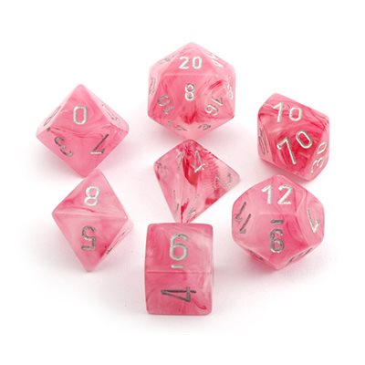 Ghostly Glow 7Pc Pink / Silver - Chessex