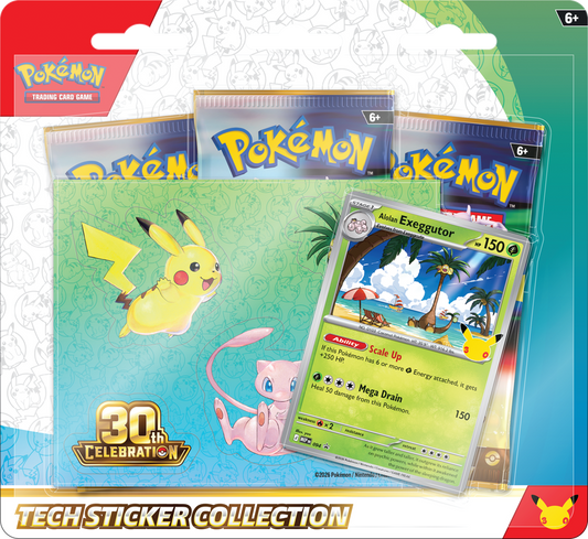 Pokémon 30th Celebration Tech Sticker Collection
